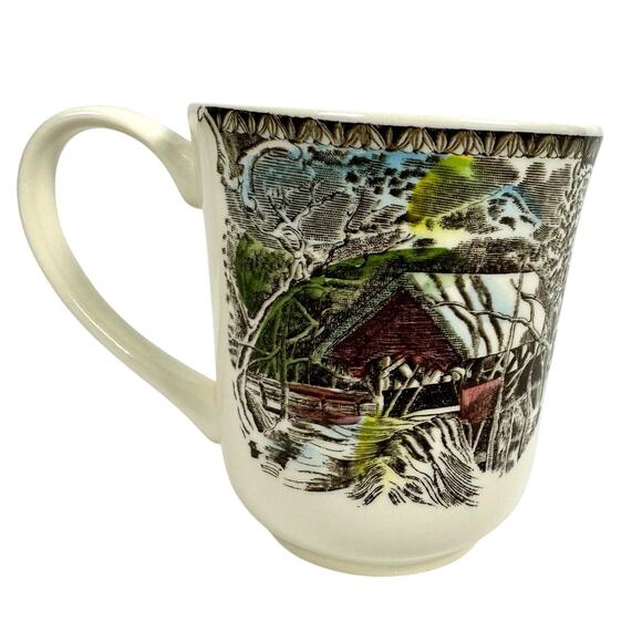Johnson Bros Friendly Village England Vintage The Covered Bridge Coffee Mug - Picture 1 of 5
